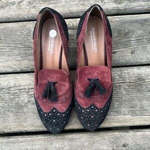 Town Shoes Two Tone Tassel Oxford Heels Shoes